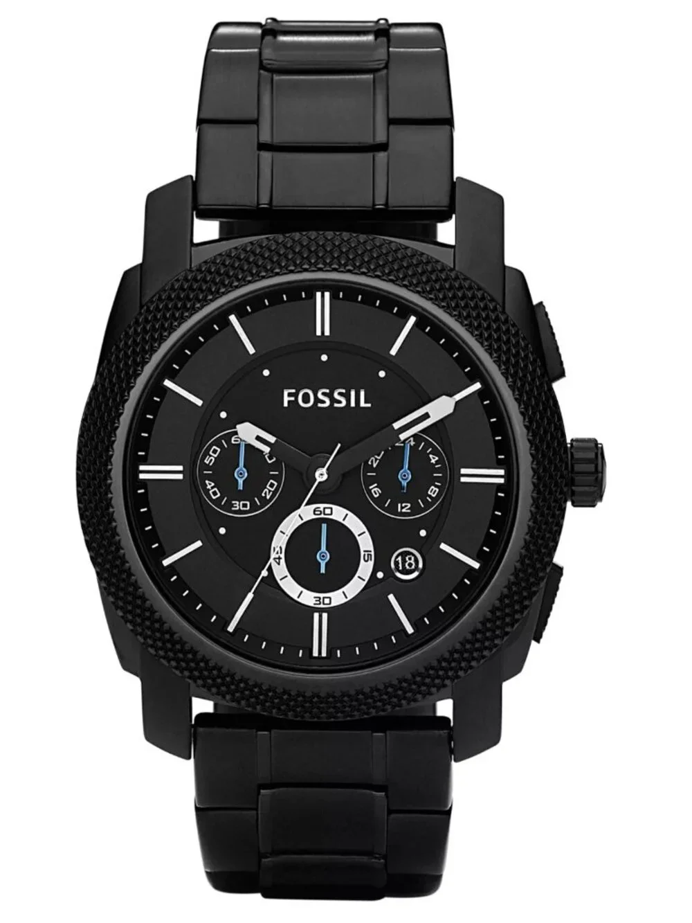Fossil Machine FS4552 Men's Black Chronograph Watch 45mm